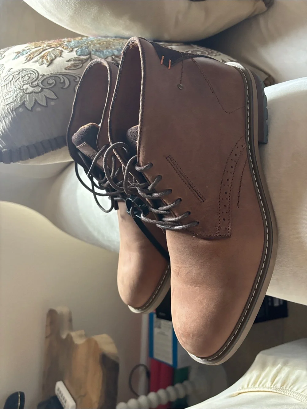 Ariat Brown Men's Chukka Boots - Lace-Up Suede Desert Style